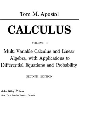 Calculus Apostol - Vol. 2