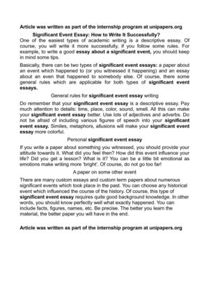 most significant events in history essay most significant events in history essay