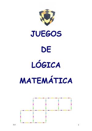 JUEGOS DE LÓGICA MATEMÁTICA