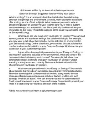 Ecology questions quizlet image