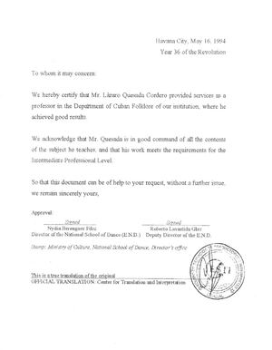 carta de recomendacion profesional