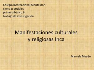 manifestaciones religiosas y culturales incas