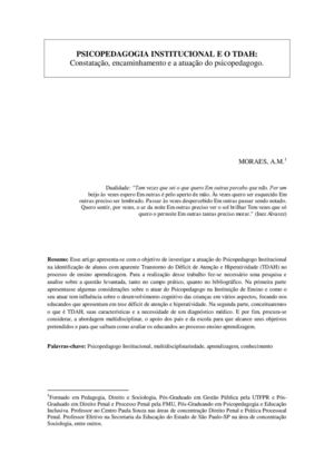 Artigos de psicopedagogia