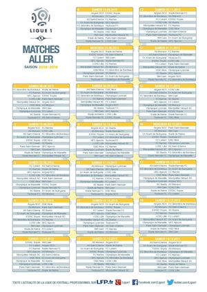 Calendrier rencontre l1