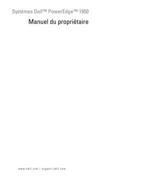 Dell PowerEdge 1950 - Manuel Utilisateur