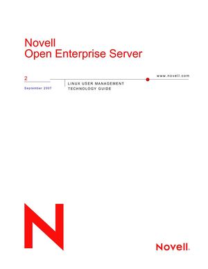 NOVELL LINUX USER MANAGEMENT TECHNOLOGY GUIDE