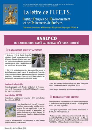 Lettre de L'IFETS. Numé́ro 85 - Janvier / Fé́vrier 2008 
