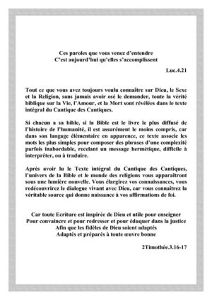 Cantique des cantiques: Résumé