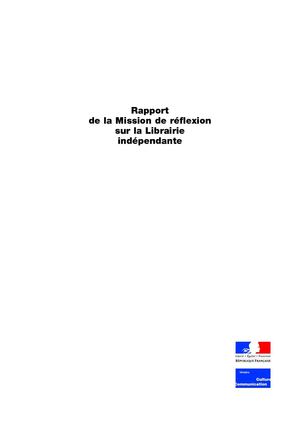 Rapport GALLIMARD sur la librairie indépendante