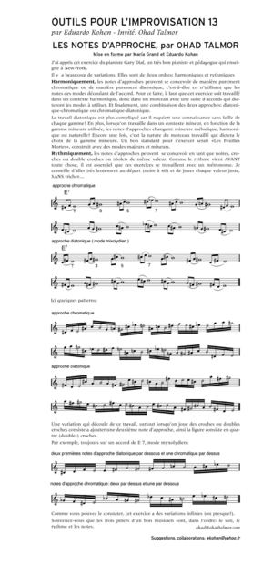 N 13 Les notes d'approche, par Ohad Talmor