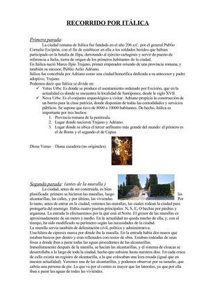 Recorrido por itálica