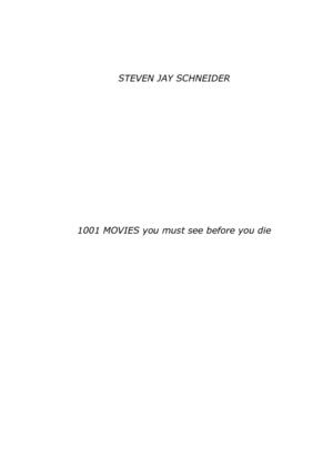 1001 MOVIES you must see before you die
