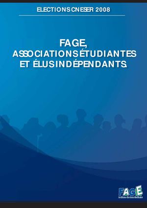 FAGE - Profession de foi CNESER 2008