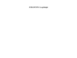Jurançon, la géologie