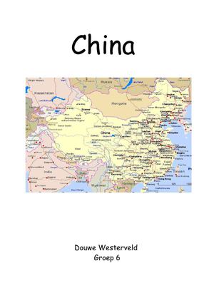 Werkstuk China van Douwe