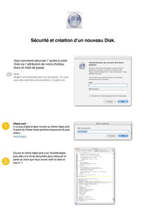 Sécurité et création d’un nouveau Disk
