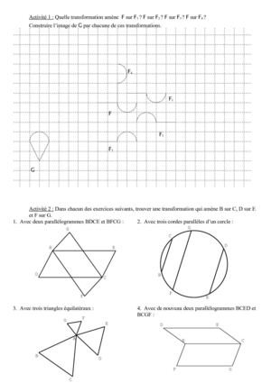 Activité sur les transformations