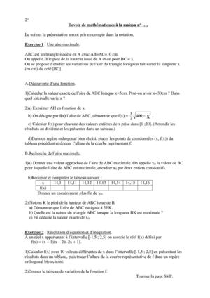 Devoir à la maison