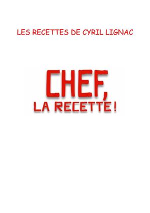 les recettes de Cyril Lignac