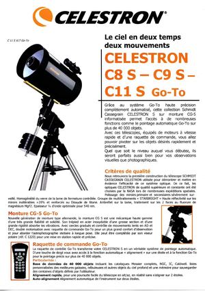 Ol'Optic : Télescope Celestron C8S-C9S-C11S XLT Go-TO