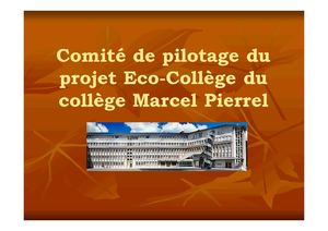 Projet d'Education à l'Environnement et au Développement Durable du collège Marcel Pierrel