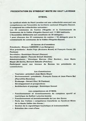 Présentation du Syndicat Mixte du Haut Lavedan