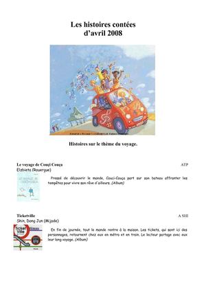 Histoires sur le thème du voyage