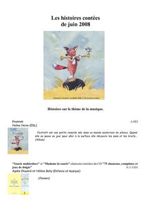 Histoires sur le thème de la musique