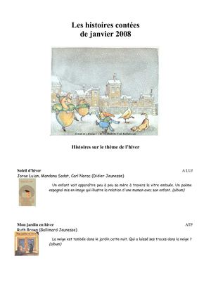 Histoires sur le thème de l'hiver