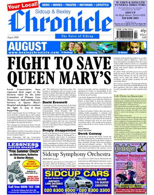 Sidcup & Bexley Chronicle August 2008