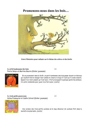 Histoires sur le thème des bois et de la forêt