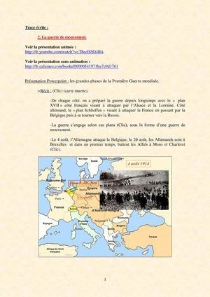 3ème - La Première Guerre mondiale et ses conséquences I. B. 2.