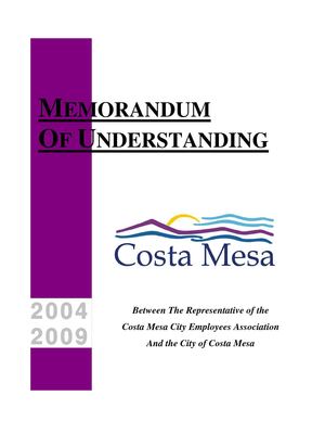 2009 Aug31 - Costa Mesa City Employees Association MOU