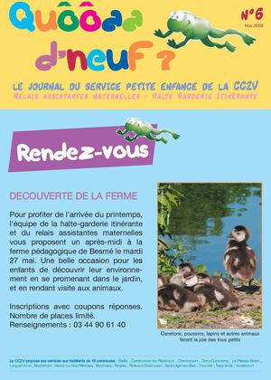Quooaa d'neuf - Journal du service Petite Enfance de la CC2V