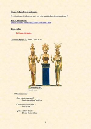 6ème - L'Egypte, le pharaon, les dieux et les hommes - cours - II.B.