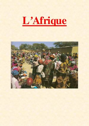 5ème - L'Afrique - cours intégral