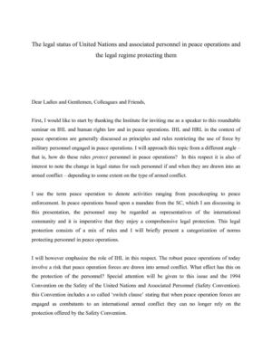 Ola Engdahl - The legal status of United Nations and associated personnel in peace operations and the legal regime protecting them