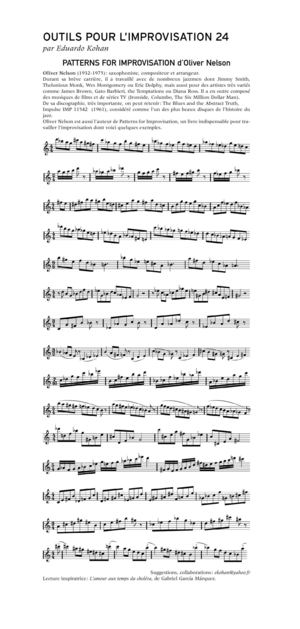 N 24 Patterns for improvisation d'Oliver Nelson