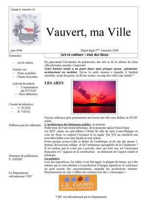 "Vauvert ma ville" 2ème trimestre 2008