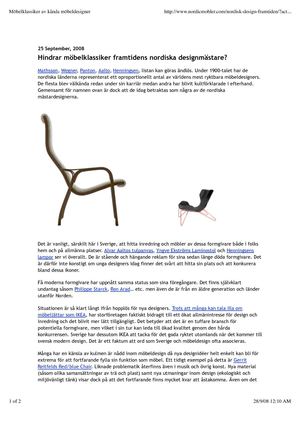 Möbelklassiker av kända möbeldesigner