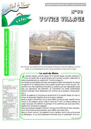 Bulletin Municipal n°50 2ème trimestre 2008