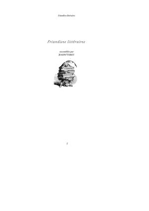 Friandises littéraires | Joseph Vebret | Extraits