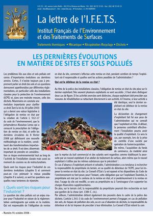 Lettre de L'IFETS. Numéro 91 - octobre 2008   