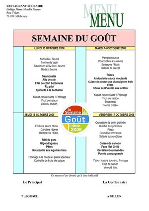 menu semaine 42