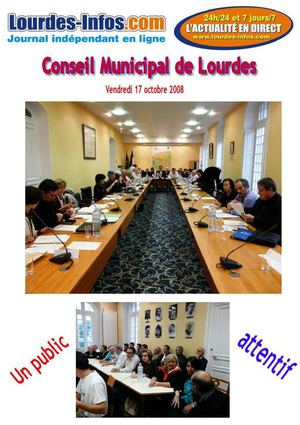 Conseil Municipal Lourdes 17 octobre 2008 Les rapports