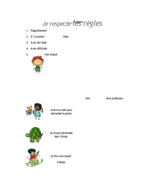 je respecte les règles