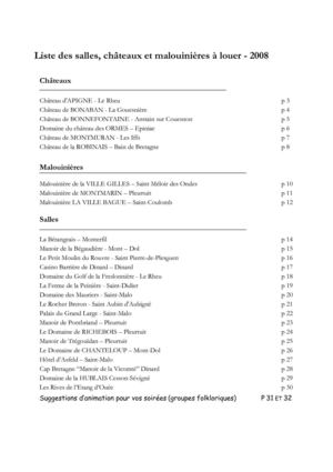 Châteaux et salles à louer en Haute-Bretagne