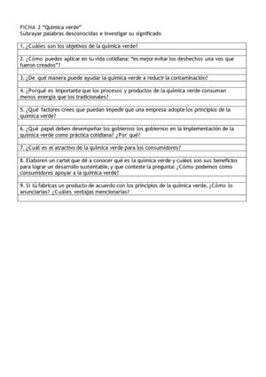 FICHA 2 - Química verde