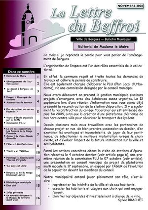 Lettre du Beffroi: novembre 2008
