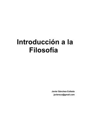 Introducción a la Filosofía